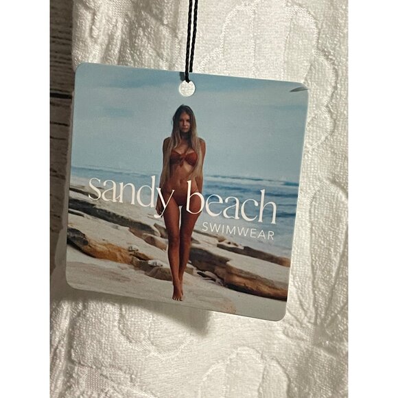 Sandy Beach Seashell Print Sleeveless Zip Up Terry Cloth Cover Up White XS - Picture 8 of 8